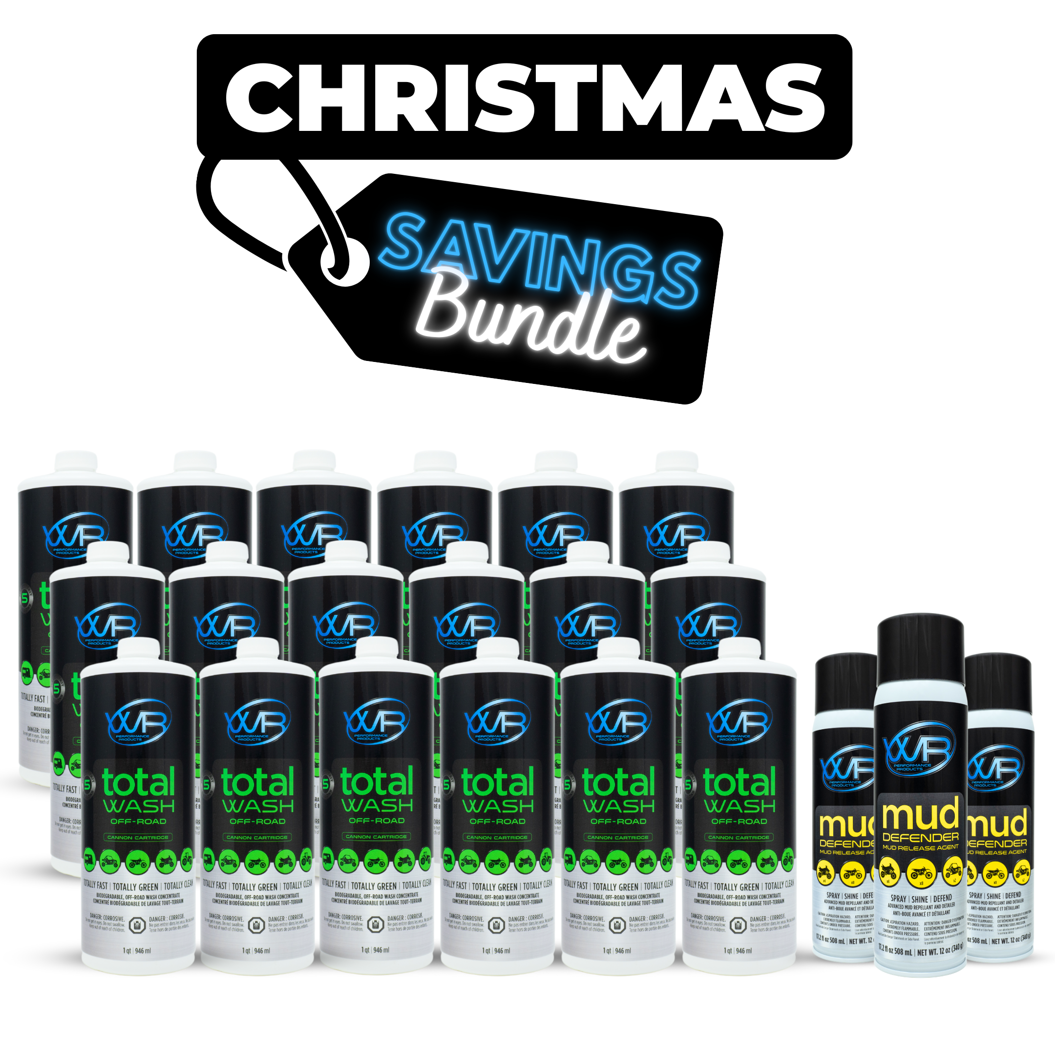 18 Pack of Total Wash Offroad Cartridges and 3 Pack of Mud Defender Bundle